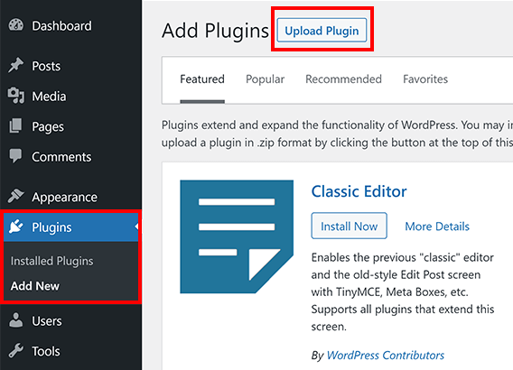 Upload Plugins Drip Course Content