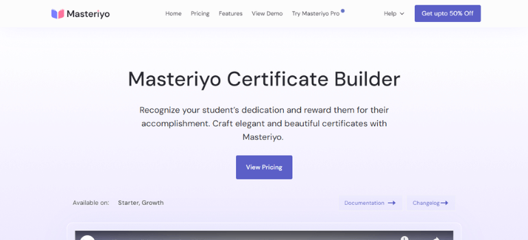 Masteriyo Certificate Builder Addon